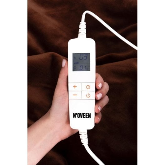 Manta eléctrica Noveen EB655 LCD 1800x1300mm marrón 160W 10 niveles autostop