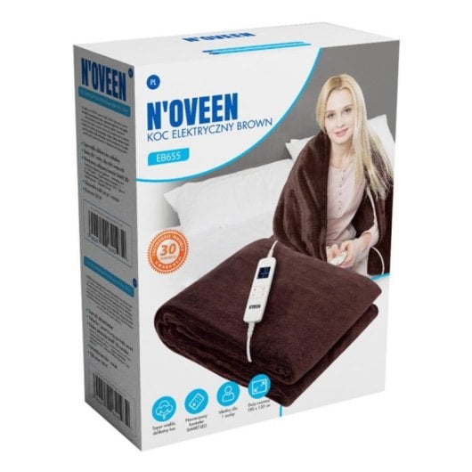 Manta eléctrica Noveen EB655 LCD 1800x1300mm marrón 160W 10 niveles autostop