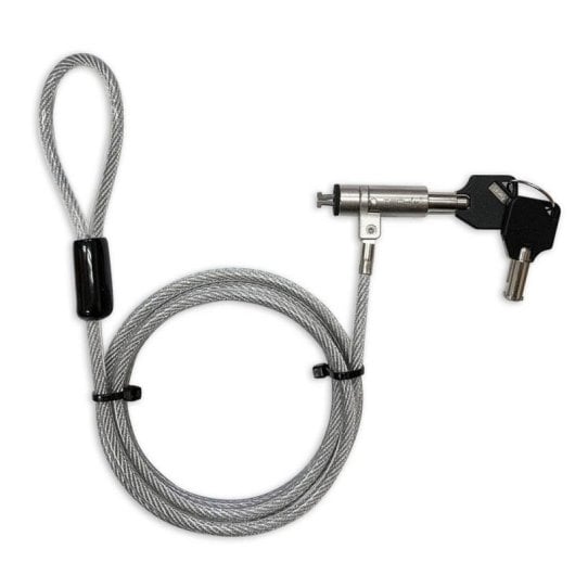 Techly IQ-LOK-15-K Cabo de Segurança para Portátil com Chave 1,8 m Prata