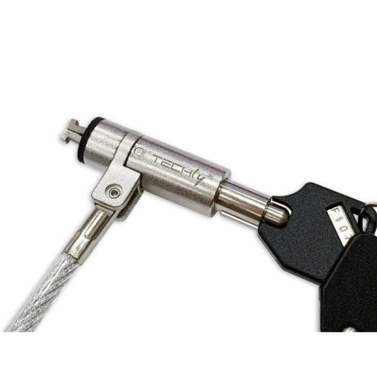 Techly IQ-LOK-15-K Cabo de Segurança para Portátil com Chave 1,8 m Prata