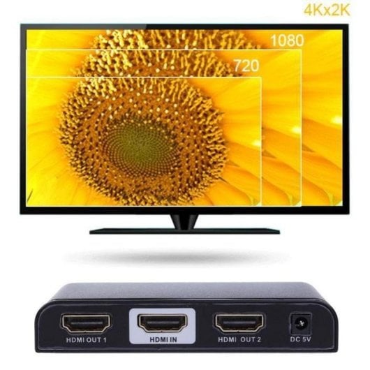 Techly IDATA HDMI2-4K2 Splitter HDMI 2x HDMI Preto