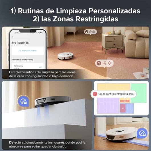 Robot Aspirapolvere e Lavapavimenti Roborock S7 Max Ultra Autosvuotamento Navigazione LiDAR 5.500 Pa Controlli vocali