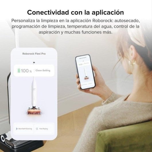 Aspiradora en Seco y Húmedo Roborock Flexi Pro 17.000 Pa Autolimpieza Rodillo Inteligente