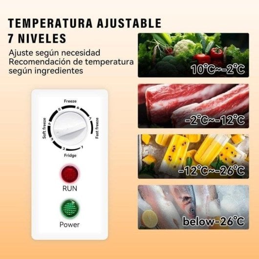 Congelador horizontal VOK EVF-291CDEW 291L dual LED silencioso convertible