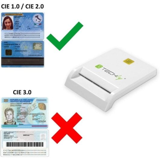 Techly Compact Smart Card Reader/Writer USB2.0 Branco I-CARD CAM-USB2TY