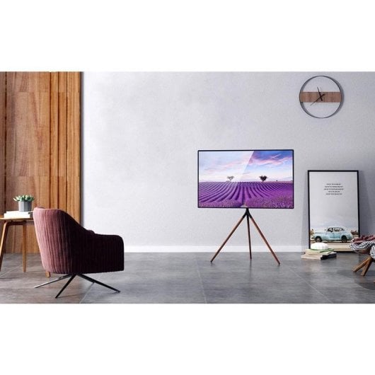 Suporte de chão Techly ICA-TR18SAM para TV 45"-65" até 32 kg, Nogueira
