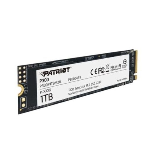 Disco Duro Patriot P300 1TB M.2 SSD 2100 MB/s PCIe 3.0 NVMe