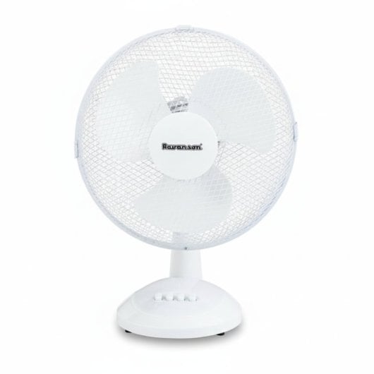 Ravanson WT-1040 Ventilateur à pales, 43 cm, Blanc/Gris, Table