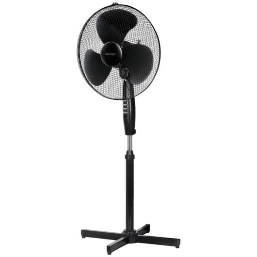 Activejet Regular WSR-40C Standventilator 43 cm, Schwarz/Silber, 50 W
