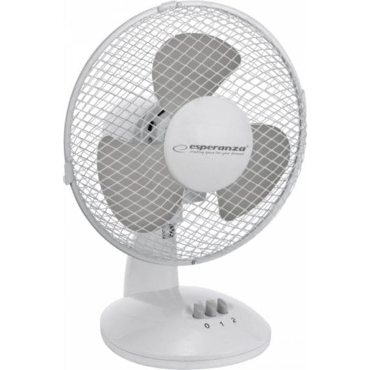 Ventilateur Esperanza Zephyr blanc 30W oscillant 2 vitesses sécurité enfant