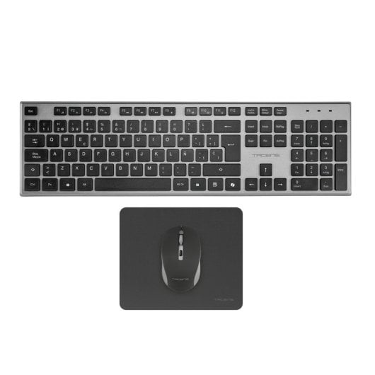 Tacens Zenith Combo Inalámbrico 3en1 Duallink 2.4ghz Teclado Membrana Ratón Óptico Español Negro