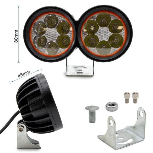 Luz Delantera Con Doble Foco Led Ewlm001 12/72v [ewheel]