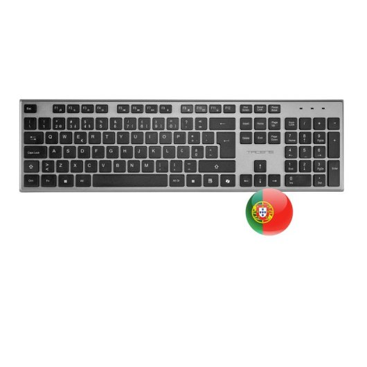 Tacens Zenith Combo Wireless 3-in-1 Duallink 2.4GHz Tastiera a membrana Mouse ottico Portoghese Nero