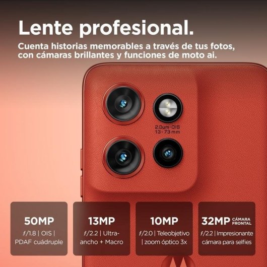 Motorola Edge 50 Neo 5G 12GB 6.36" 512GB Vermelho Tripla Câmara