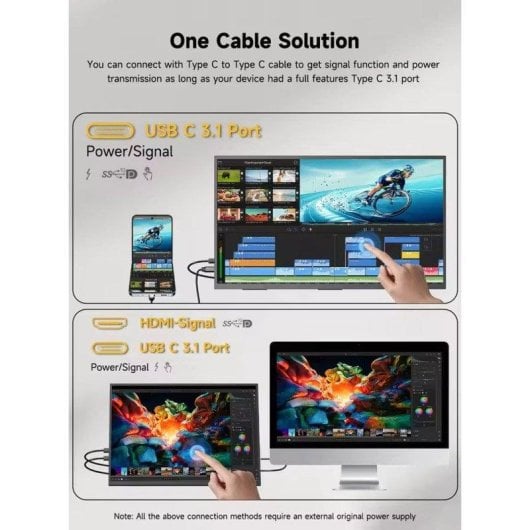 Monitor Uperfect 23.8" FullHD 120Hz IPS Touchscreen FreeSync HDR Tempo di risposta rapido