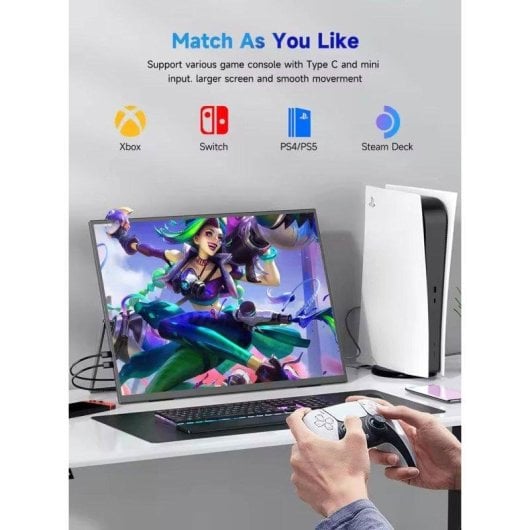 Monitor Uperfect 23.8" FullHD 120Hz IPS Touchscreen FreeSync HDR Tempo di risposta rapido