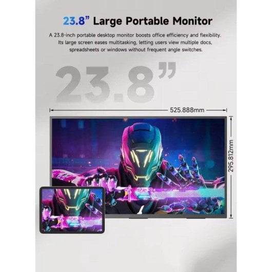 Monitor Uperfect 23.8" FullHD 120Hz IPS Touchscreen FreeSync HDR Tempo di risposta rapido