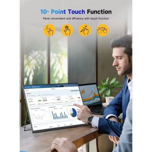 Monitor Uperfect 23.8" FullHD 120Hz IPS Touchscreen FreeSync HDR Tempo di risposta rapido