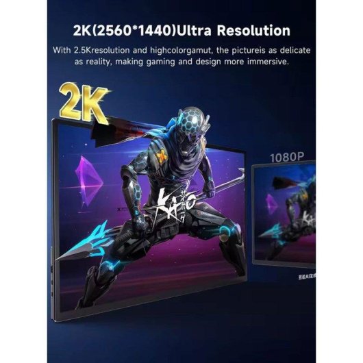 Monitor Uperfect 23.8" QHD 180Hz IPS FreeSync HDR Supporto Regolabile VESA