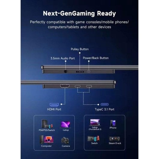 Monitor Uperfect 23.8" QHD 180Hz IPS FreeSync HDR Supporto Regolabile VESA