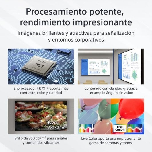 Sony FW-50EZ20L 50" Display Signage 4K Ultra HD LED Android WiFi