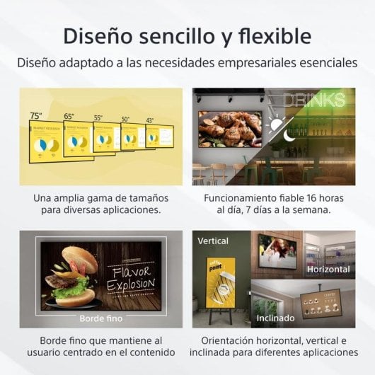 Sony FW-65EZ20L Pantalla profesional 65" 4K UHD LED Direct-LED Android