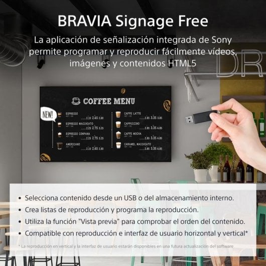 Sony FW-65EZ20L Pantalla profesional 65" 4K UHD LED Direct-LED Android