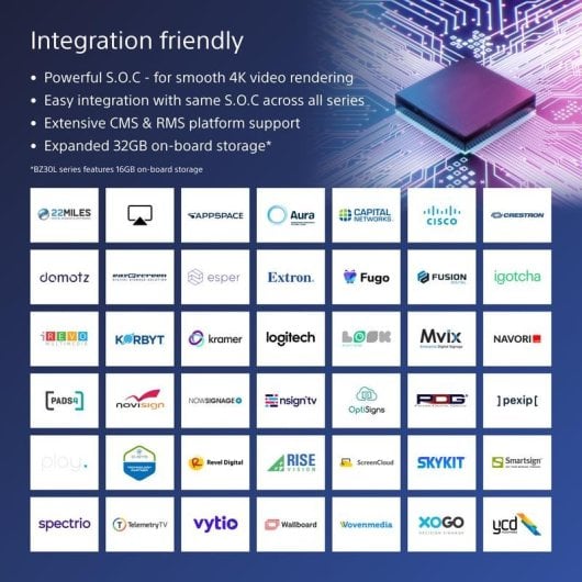 Sony FW-85BZ40L 85" LCD 4K Ultra HD Segnaletica Digitale WiFi 24/7