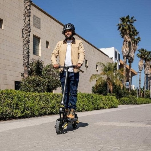 Patinete elétrico Cecotec Bongo GS50 XXL Connected 350W Autonomia 50km Rodas 10" Dupla suspensão Preto Amarelo