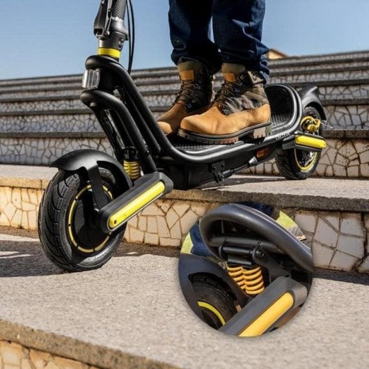 Patinete elétrico Cecotec Bongo GS50 XXL Connected 350W Autonomia 50km Rodas 10" Dupla suspensão Preto Amarelo