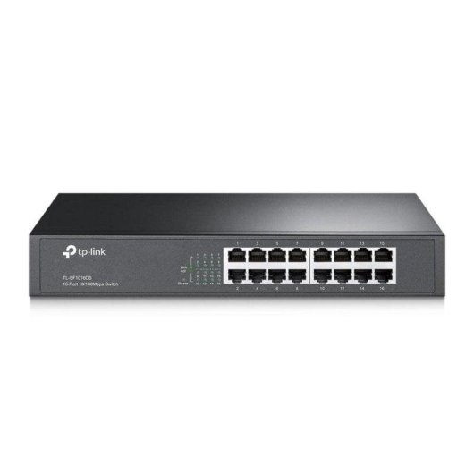 Switch TP-Link TL-SF1016DS Fast Ethernet 16 Ports Rackmount Metallgehäuse
