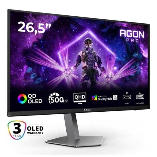 Monitor AOC AGON PRO AG276QKD2 27" Quad HD 500Hz QD-OLED 0,03ms G-Sync HDR500