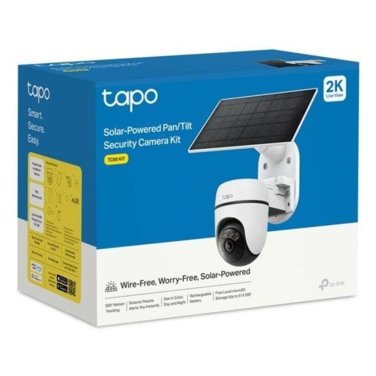 Überwachungskamera TP-Link Tapo TC90 KIT 2K Nachtsicht Außen Zwei-Wege-Audio Sirene Solar