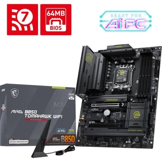 Carte mère MSI MAG B850 TOMAHAWK WIFI B850 AM5 DDR5 ATX WiFi 7 PCIe 5.0 5G LAN