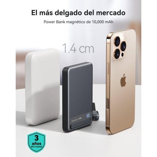 Batería externa INIU MagPro Qi2 10000 mAh magnética 45W negra carga rápida