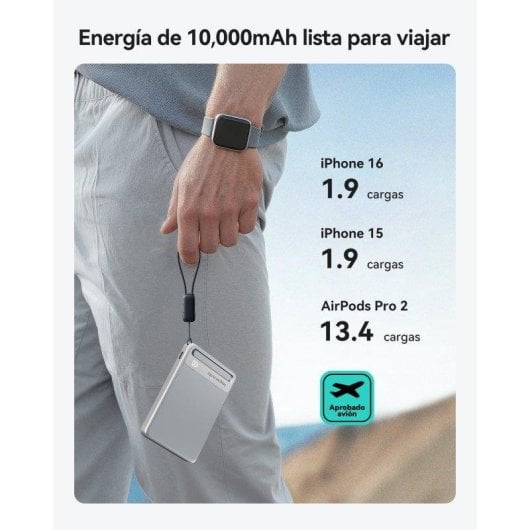 Batería externa INIU MagPro Qi2 Slim 10000 mAh carga magnética y PD 45W