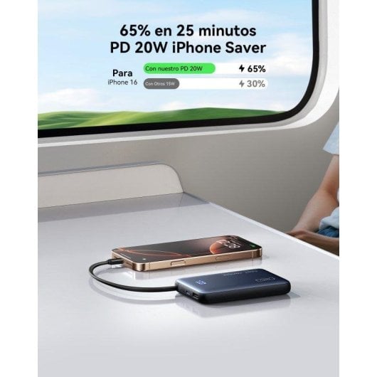 Batería externa INIU Pocket Powerbank 10.000mAh 20W negro ultracompacto