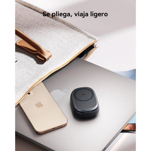 Cargador inalámbrico INIU MagPro Qi2 15W soporte magnético plegable negro