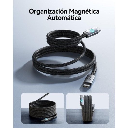 Câble USB-C INIU C21-P1 Magnétique Nylon Tressé 1,2m 100W Noir