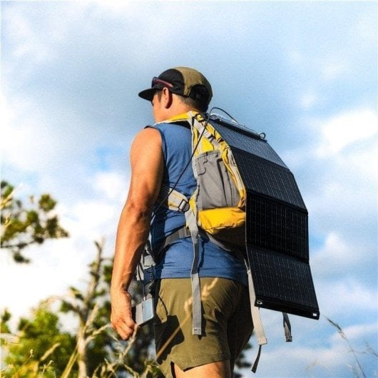 Solarpanel EcoFlow 28W – 2 USB-Anschlüsse – Zusammenklappbar – IP68 Widerstand