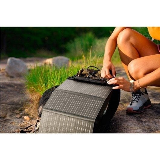 Solarpanel EcoFlow 28W – 2 USB-Anschlüsse – Zusammenklappbar – IP68 Widerstand