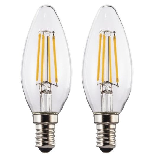 Xavax 00112905 Ampoule LED E14 4W 470lm Blanc chaud (2 pièces)
