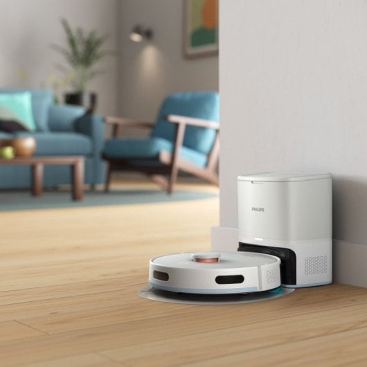 Robot Aspirador y Fregasuelos Philips Serie 2000 con Autovaciado Navegación Láser 2.700 Pa