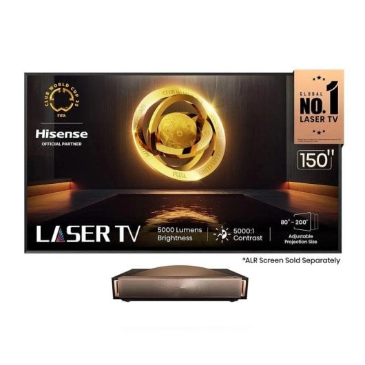 Proyector Hisense L9Q 4K UHD 5000 Lúmenes 200" Láser DLP Smart TV Ultracorto