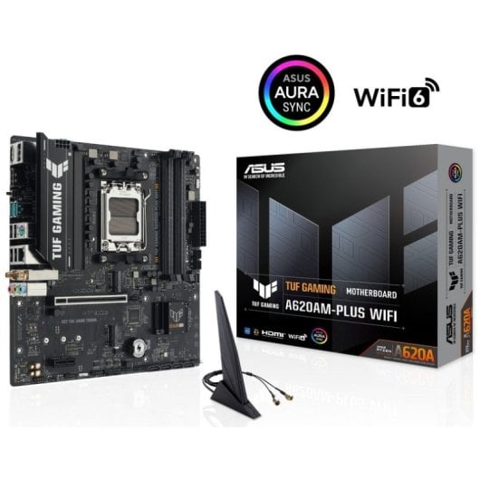 Carte mère ASUS TUF GAMING A620AM-PLUS WIFI AMD A620A Socket AM5 DDR5 micro ATX WiFi 6 PCIe 4.0 RGB