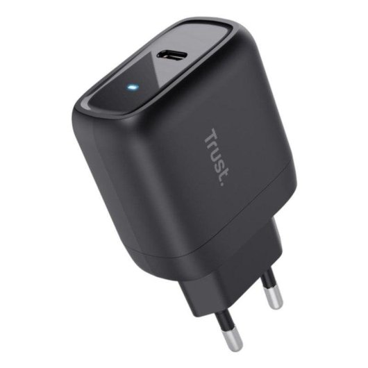 Cargador Trust Maxo GaN USB-C 45 W con cable 2 m negro