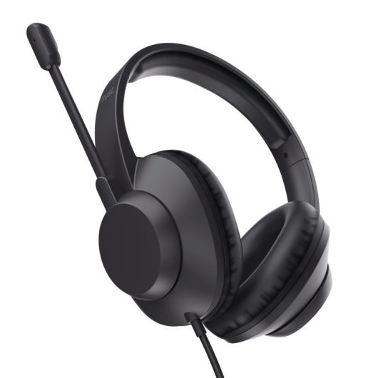 Auriculares Trust Ayda Max USB com fio USB-C/A para escritório com microfone preto