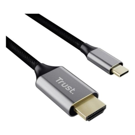 Convertisseur Trust Calyx 25630 USB-C vers HDMI 2 m 4K Noir Argent