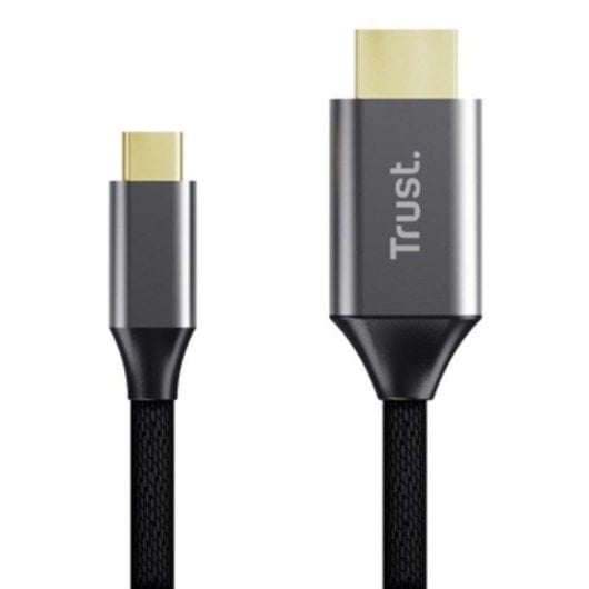Adaptador Trust Calyx 25630 USB-C para HDMI 2m 4K Preto Prata