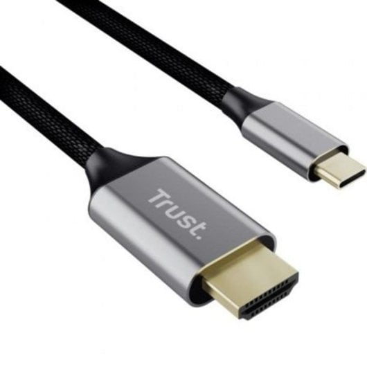 Adaptador Trust Calyx 25630 USB-C para HDMI 2m 4K Preto Prata